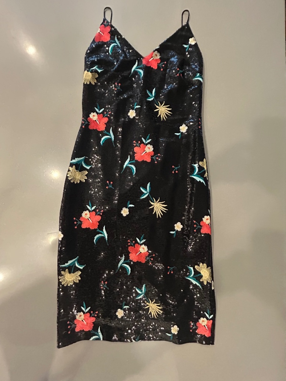 Mia Paluzzi black floral midi dress